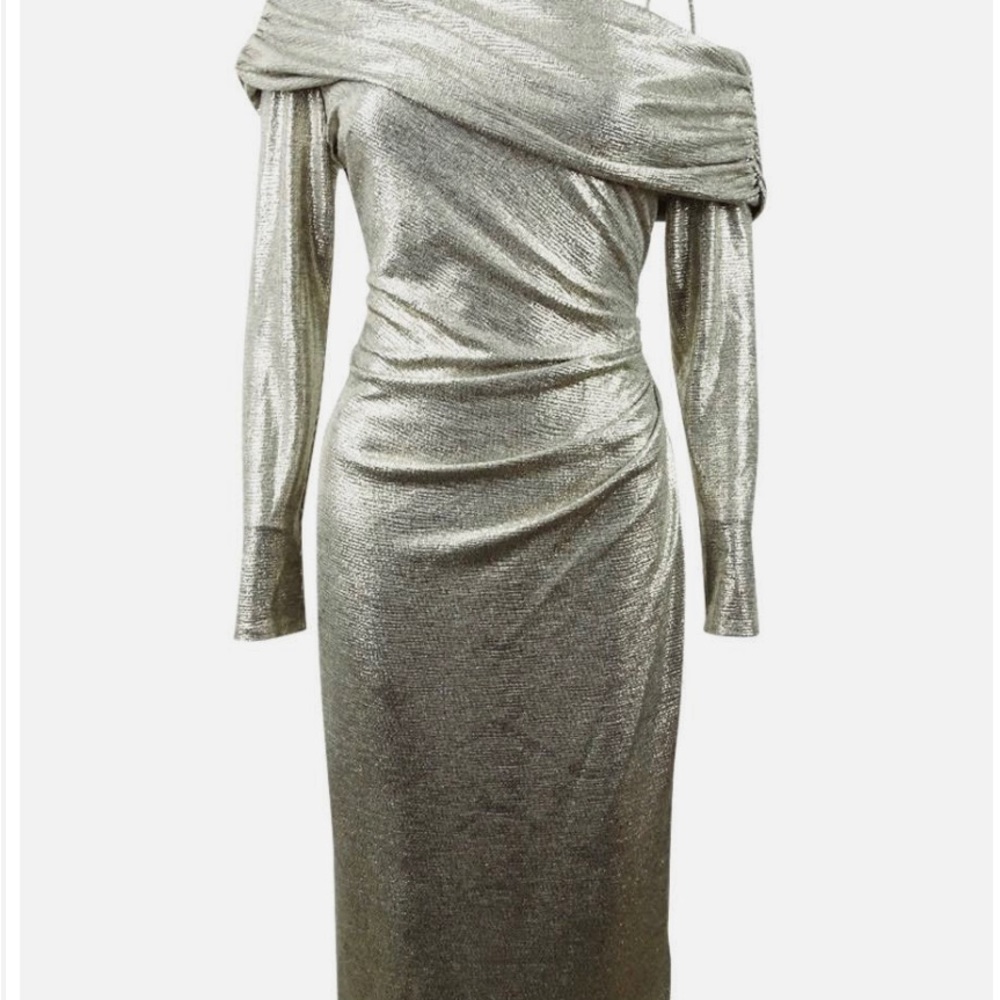 Betsy & Adam Womens Off the Shoulder Asymmetrical Dress.  Size 10